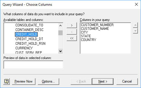 Excel screen